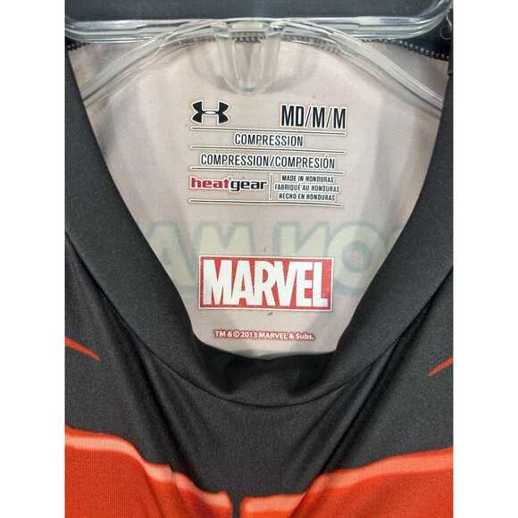 Under Armour Marvel Comics Iron Man Compression Shirt Heat Gear Mens Sz M (READ) - Picture 9 of 9